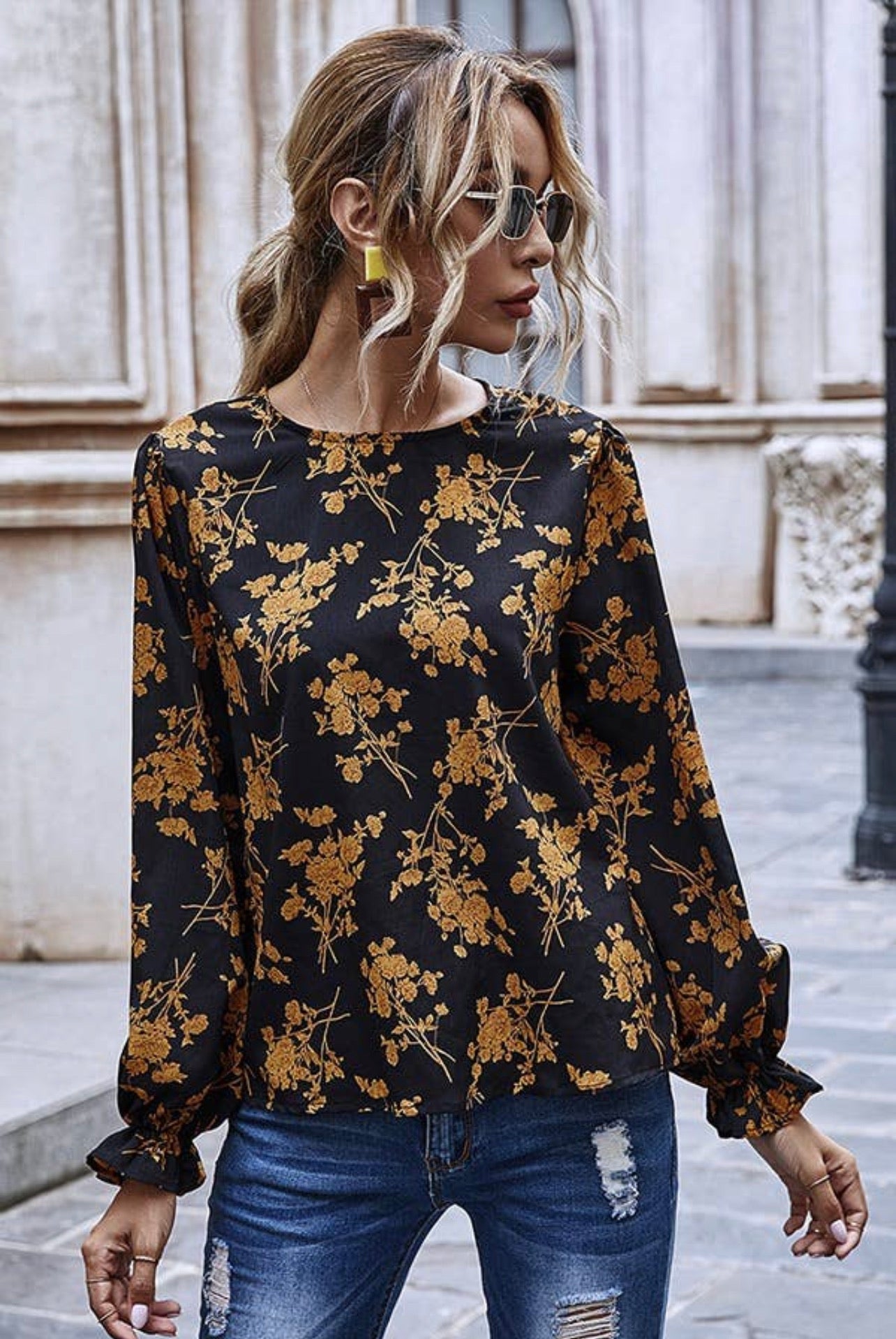 Golden Flower long sleeve