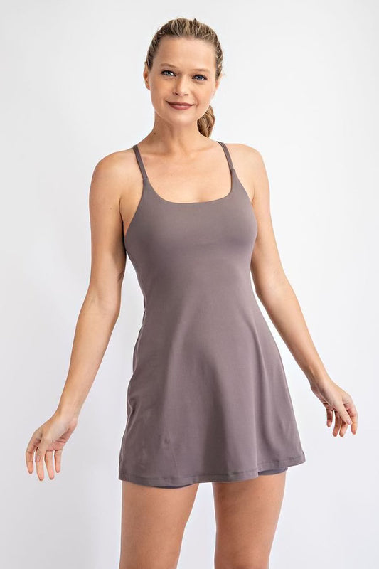 Active dress with short-grey