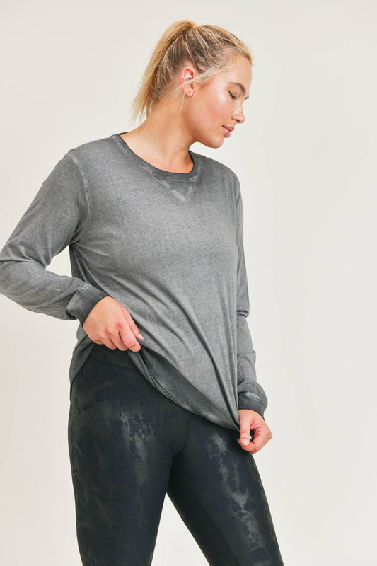 Dirty-Wash Essential Long sleeve