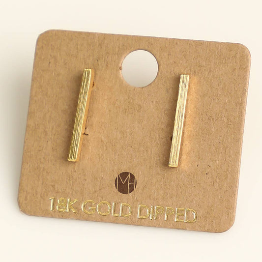 Dainty Bar Stud Earrings