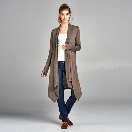 Essential Long Draped Cardigan